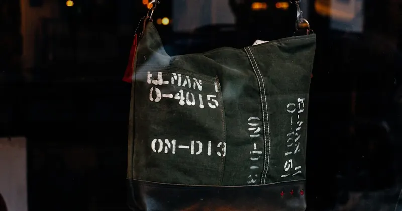 black and green tote bag